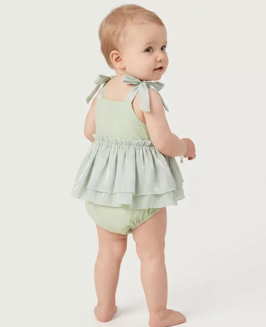 Baby Girls Romper Dress with Tulle Skirt