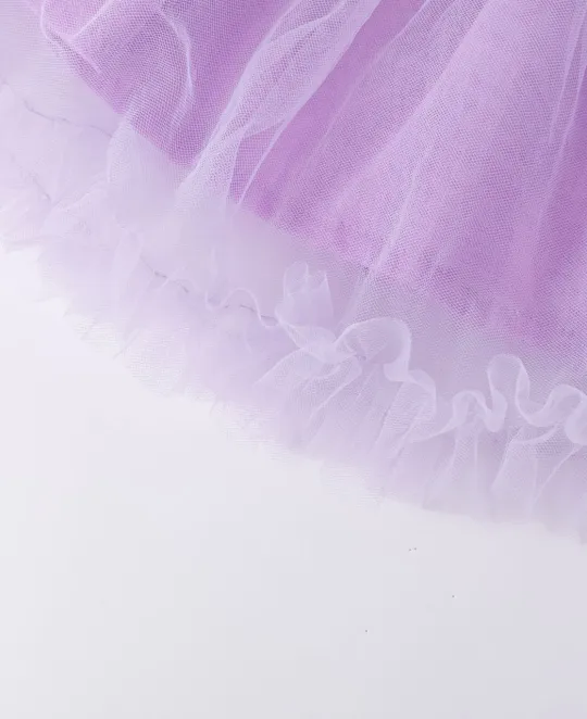 Purple tulle fabric with sparkly glitter detail