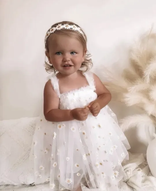 White Sunflower Dress
